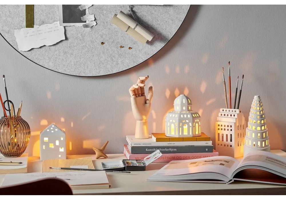 Бял керамичен коледен свещник Lighthouse, ø 9 cm Urbania Lighthouse High Tower - Kähler Design