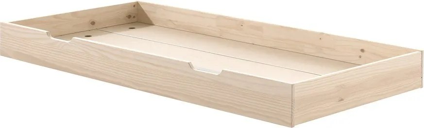 Детско легло 90x200 cm от масивен бор разтегателно с включена подматрачна рамка в естествен цвят Margrit – Vipack