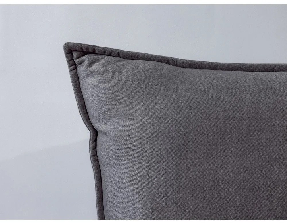 Тъмносиво тапицирано двойно легло с решетка и място за съхранение 180x200 cm Jade - Bobochic Paris