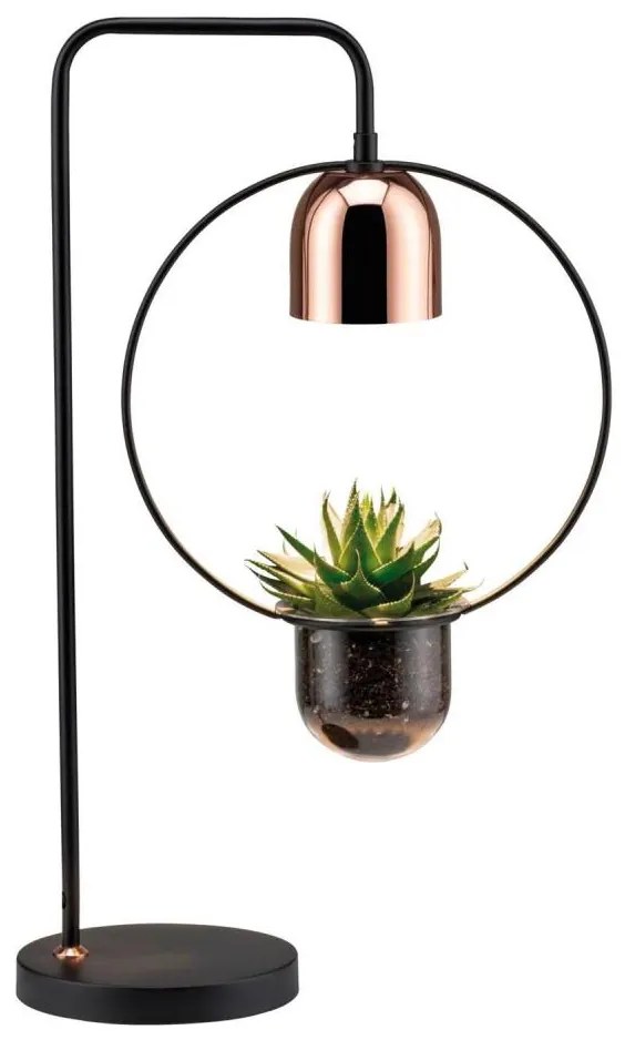 Paulmann 79746 - 1xGU10/20W Настолна лампа FANJA 230V димна