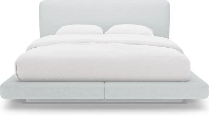 Светлосиво двойно легло 200x200 cm тапицирано Linea – Micadoni