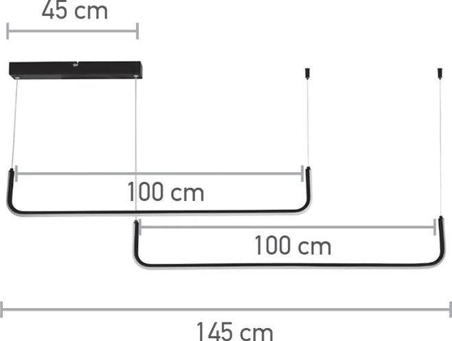 Светлина за окачване InLight 6052-BL