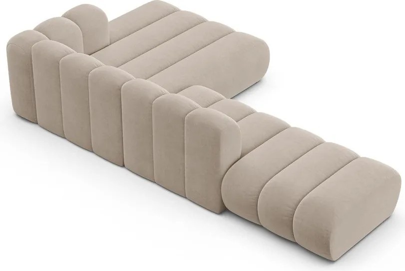 Бежов ъглов диван (десен ъгъл) Lupine – Micadoni Home