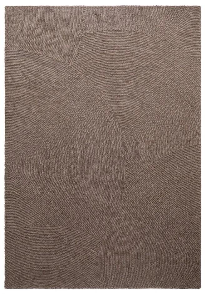 Ръчно изработен вълнен килим в кафяво-сив цвят 80x150 cm Eleni Taupe – Hanse Home