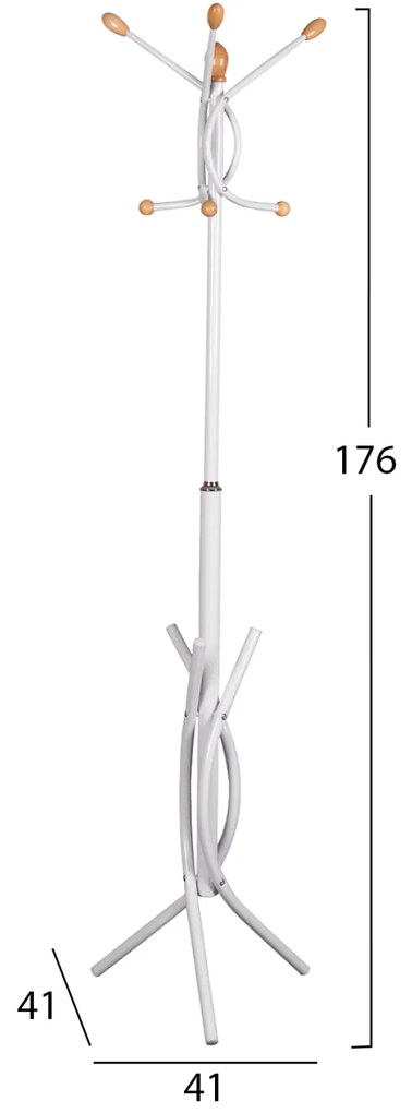 Закачалка HM9575.02 цвят бял-натурал