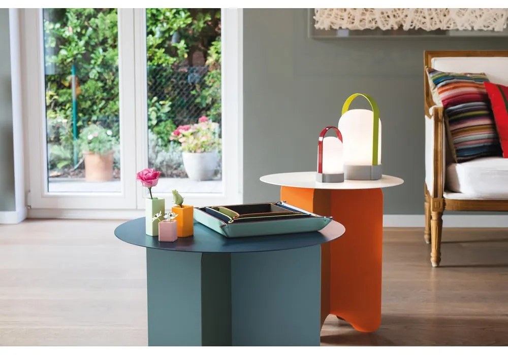 Бяла LED затъмняваща се настолна лампа (височина 15 cm) Uri – Remember