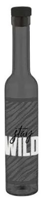 Стъклена бутилка за зехтин с декор и тапа 250мл "Stay Wild" M-152007 - Horecano