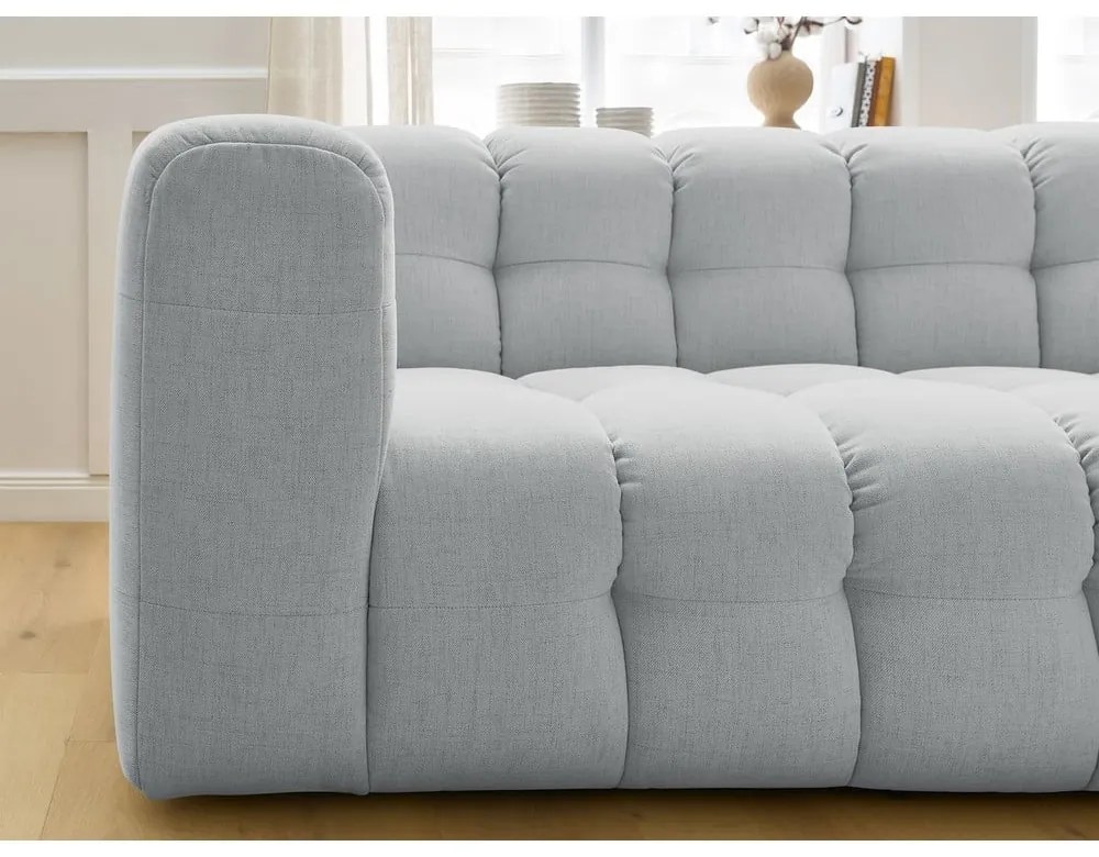 Светлосив ъглов диван (десен ъгъл) Cloud – Bobochic Paris