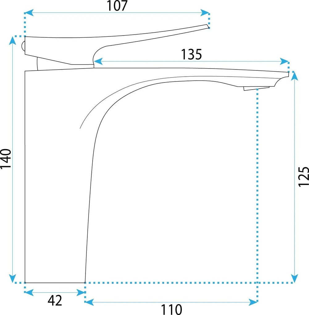Смесител за мивка PREMIUM REA Vision Chrome Low