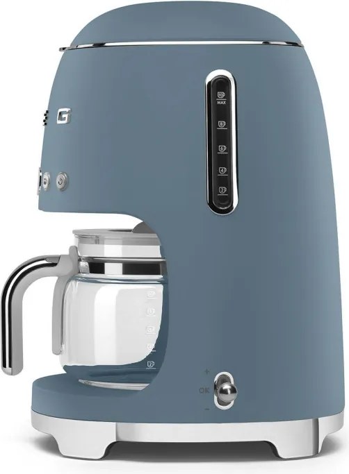 Кафемашина Smeg DCF02SBMEU, 1050 W, 1.4 л, Кана 1.25 л, До 10 чаши, Система против кипене, Буреносно синьо