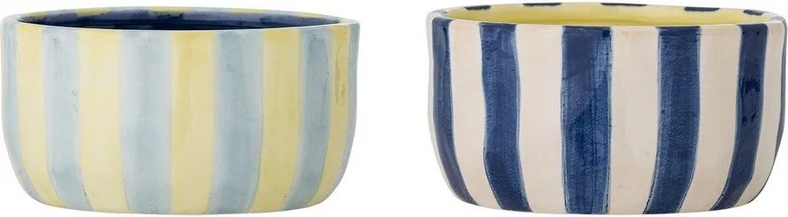 Жълти/сини керамични купички в комплект 4 бр. 300 ml Phoenix – Bloomingville