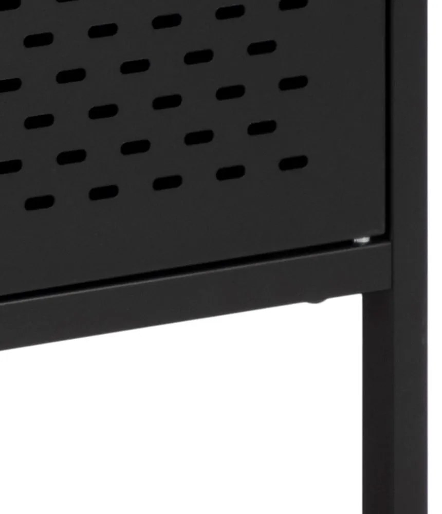 Черен метален нисък скрин 125x75 cm Newcastle – Actona