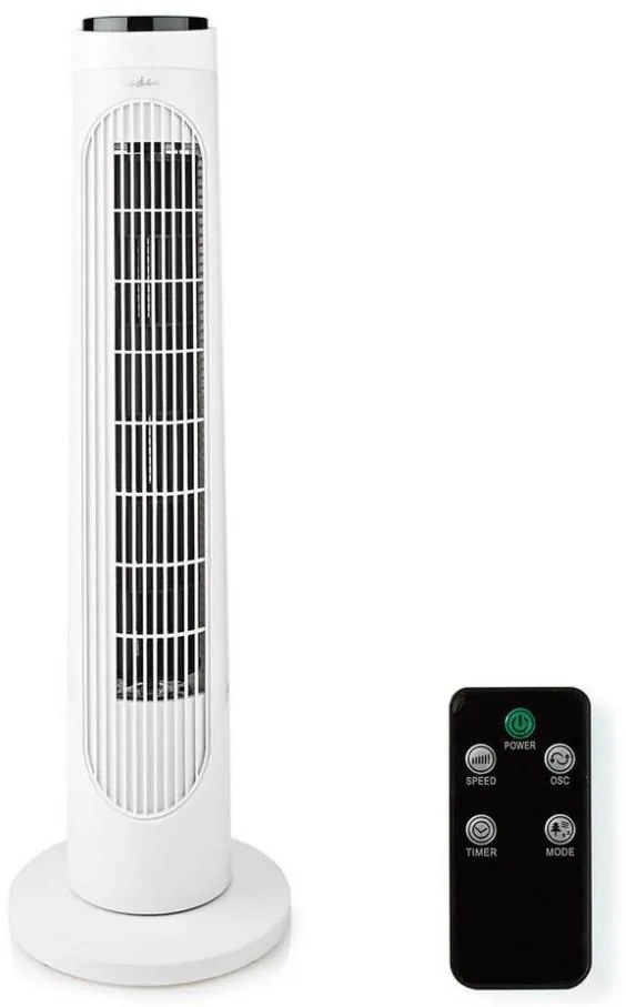 Nedis FNTR13CWT40 - Вентилатор тип кула 50W/230V бял + + д.у.