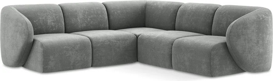 Сив шенилов ъглов диван Lani – Makamii
