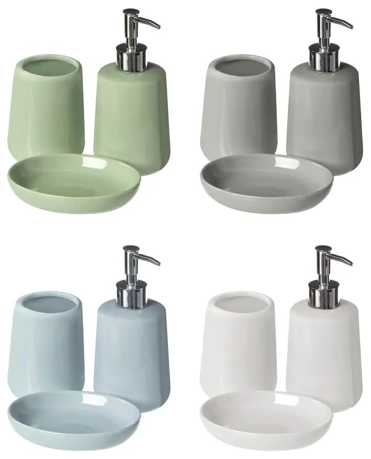 Бял каменен комплект аксесоари за баня Moon – Premier Housewares