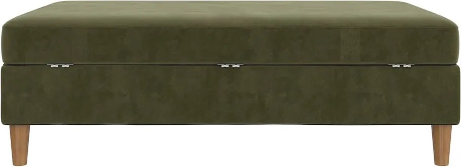 Зелена кадифена табуретка Lilly – Støraa