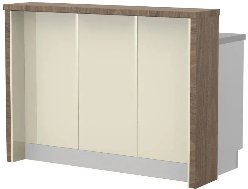 Островна кухненска пейка Modena-Length: 135 cm.-Beige-Carini Wallnut