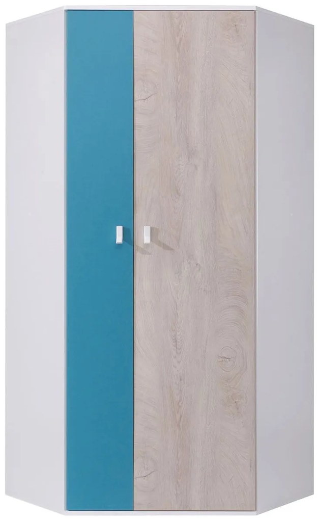 Гардероб Planet II corner-White - Dub - Navy blue