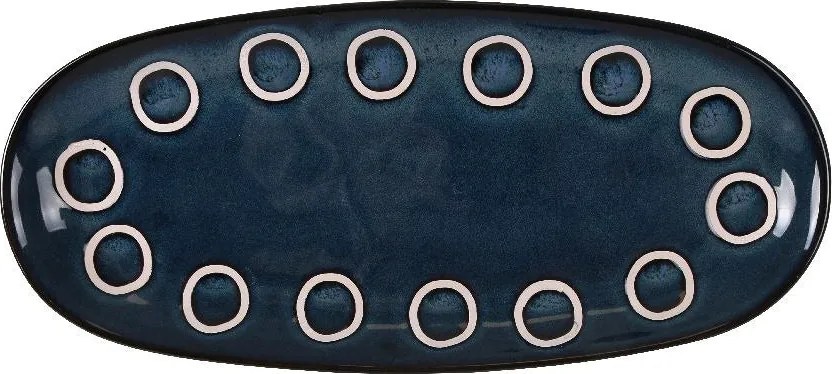 Плато овал LA MEDITERRANEA Almudena Blue, 29x14 cm, порцелан