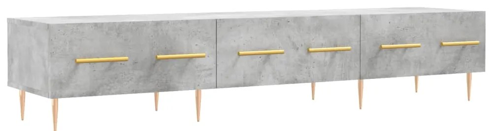 829144 vidaXL ТВ шкаф, бетонно сив, 150x36x30 см, инженерно дърво