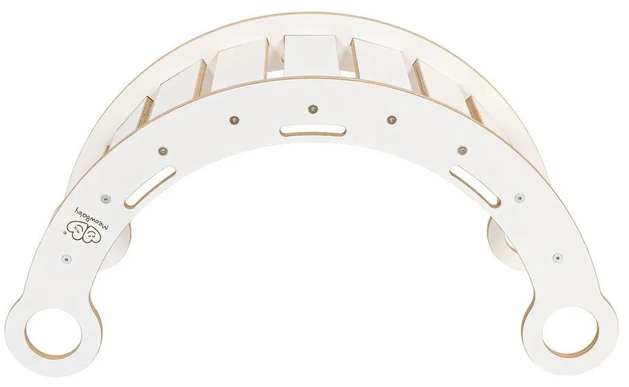 Бяла/сива люлка от масивен бор 39x75x38 cm Montessori – Meowbaby