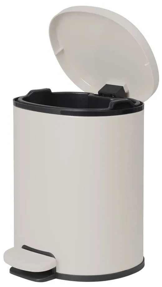 Кремаво стоманено кошче за боклук с педал 5 l Para – Blomus