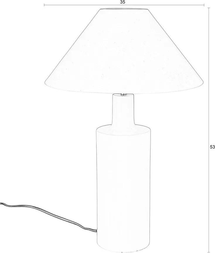 Метална настолна лампа в сребрист цвят с метален абажур (височина 53 cm) Wonders – Zuiver