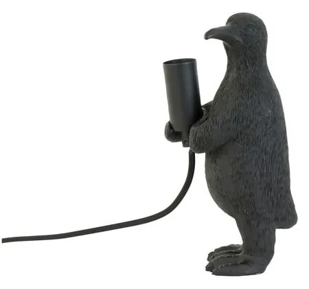 Матово-черна настолна лампа (височина 24 cm) Penguin – Light &amp; Living