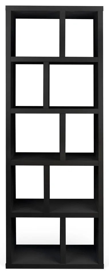 Черна етажерка за книги 70x198 cm Berlin - TemaHome