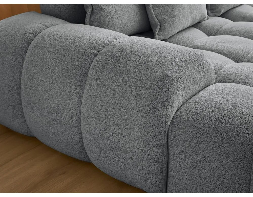 Тъмносив шенилов сгъваем/с място за съхранение ъглов диван (десен ъгъл/U форма) Everest – Bobochic Paris