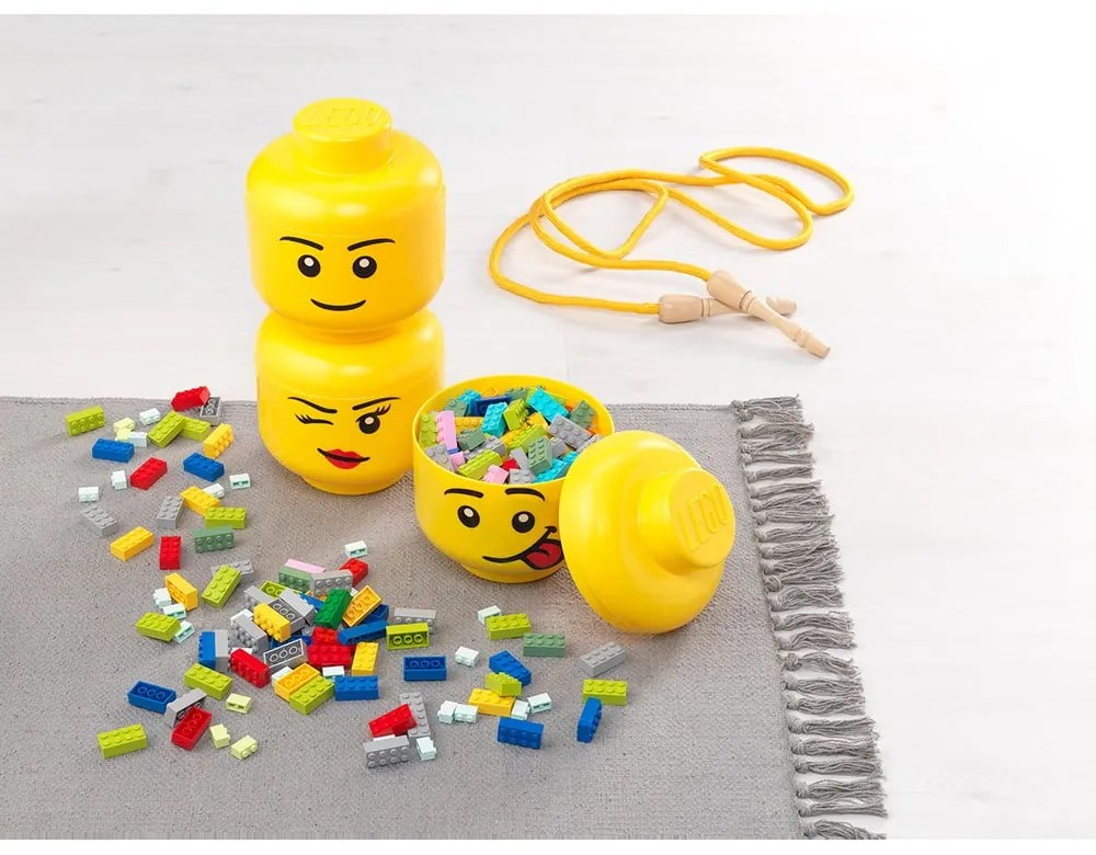 Жълта кутия за съхранение Wink, ø 10,6 cm - LEGO®