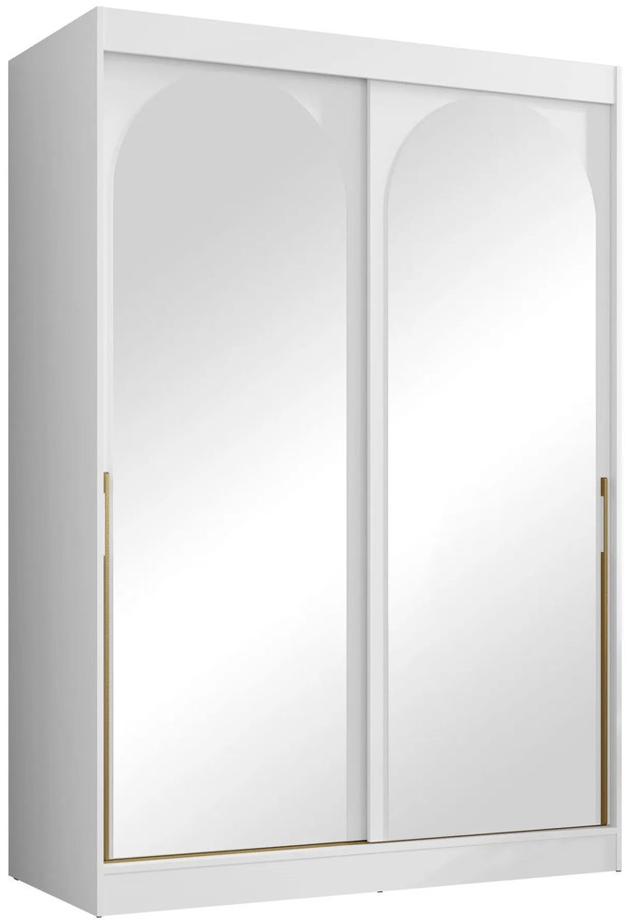 Гардероб Модин плъзгащ-бял-дължина: 150 см