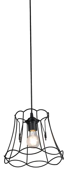 Ретро висяща лампа черна 25 см - Granny Frame