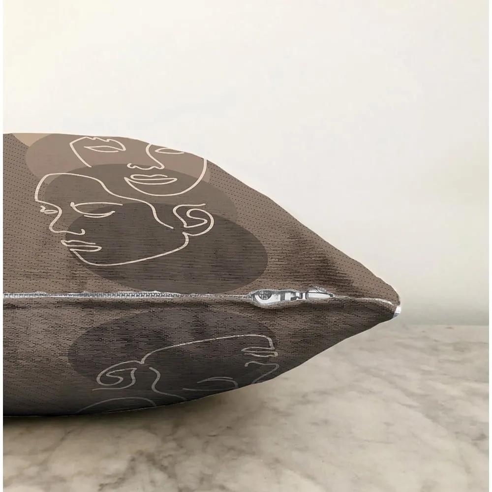 Кафява калъфка за възглавница с памучна шенилия, 55 x 55 cm - Minimalist Cushion Covers