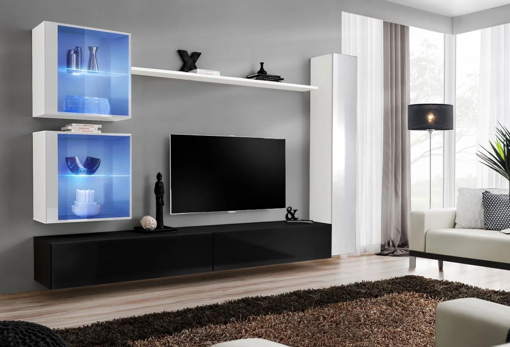 Холна секция Swiss XVIII-White - Black