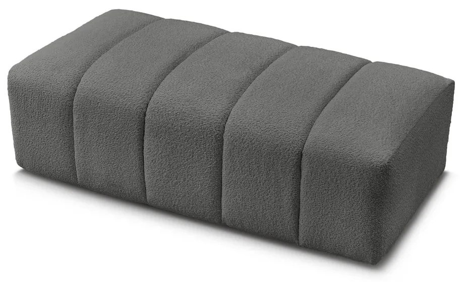 Тъмносива табуретка от прежда с примки от букле Annecy – Bobochic Paris