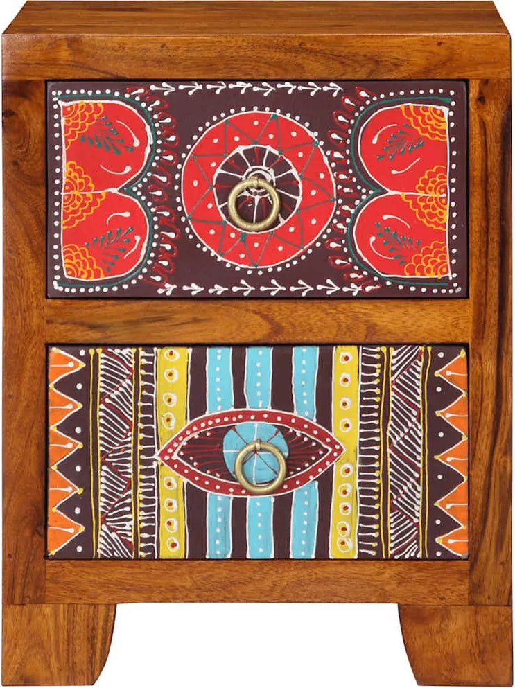 4016492 vidaXL Нощно шкафче 35x35x45 cm масивна дървесина акация