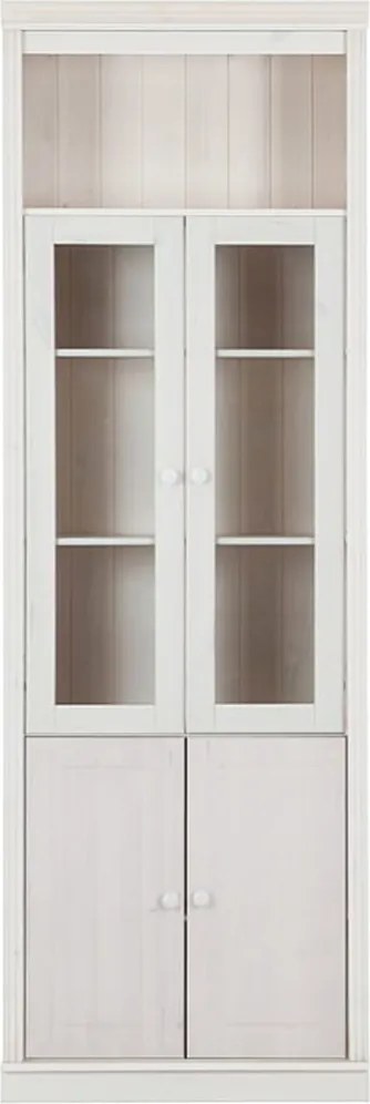 Бяла витрина от масивен бор 74x223 cm Anita – Støraa