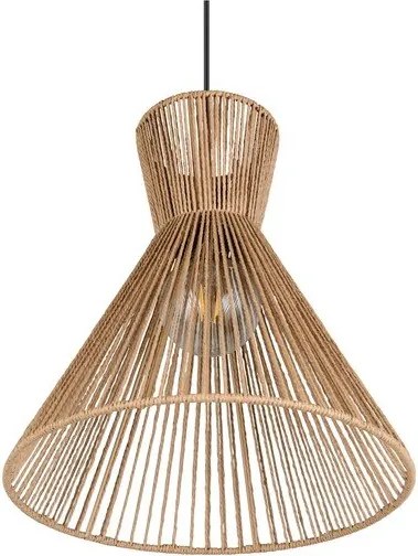 Метално висящо осветително тяло в естествен цвят с абажур от хартиен шнур ø 35 cm Rosalie – Reality