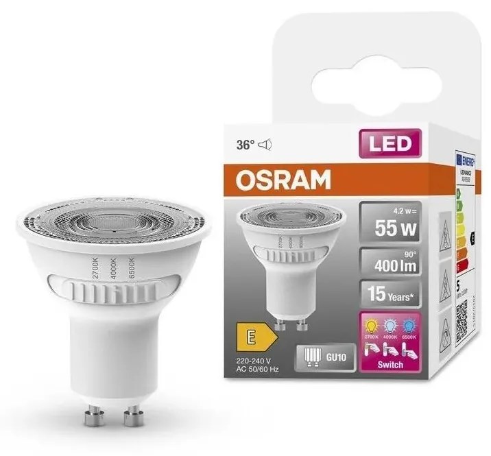 LED Крушка PAR16 GU10/4,2W/230V 2700/4000/6500K 36° - Osram