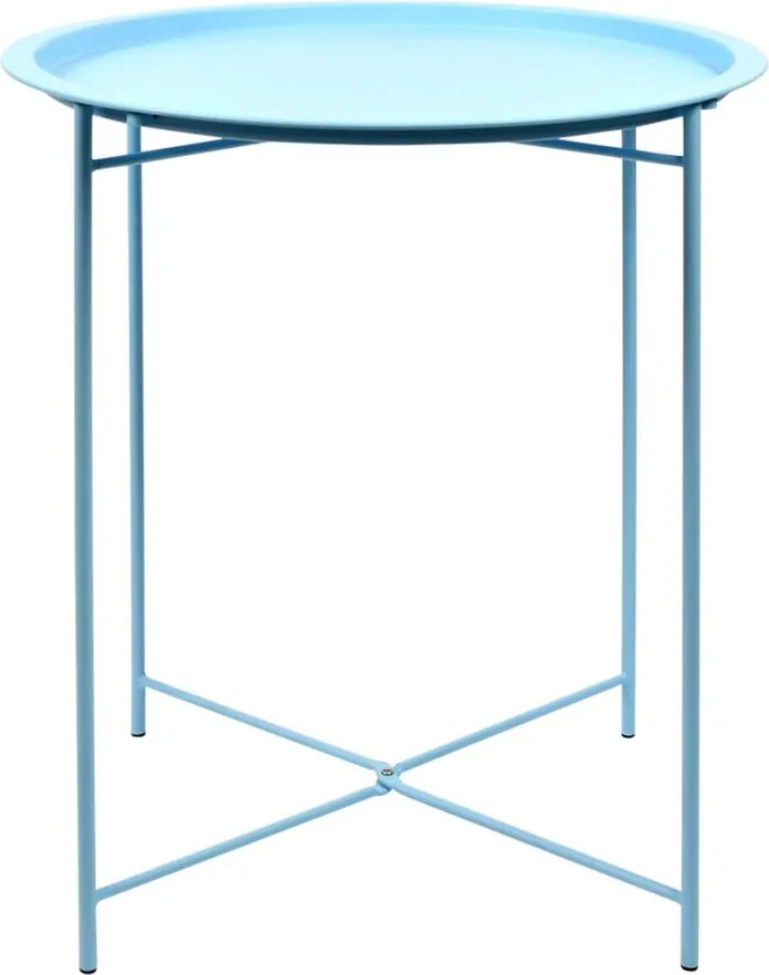 Стоманена сгъваема градинска маса в тюркоазен цвят , 46 x 46 x 52 cm - Esschert Design