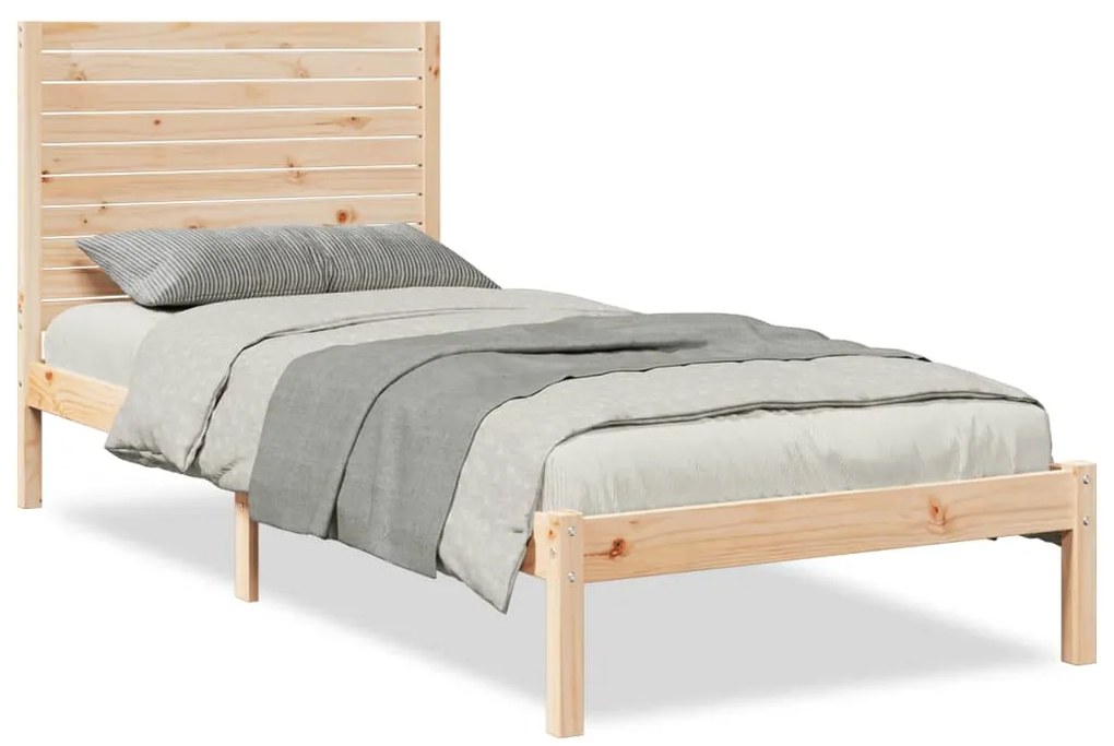 3309311 vidaXL Рамка за легло без матрак, 100x220 см, масивна дървесина