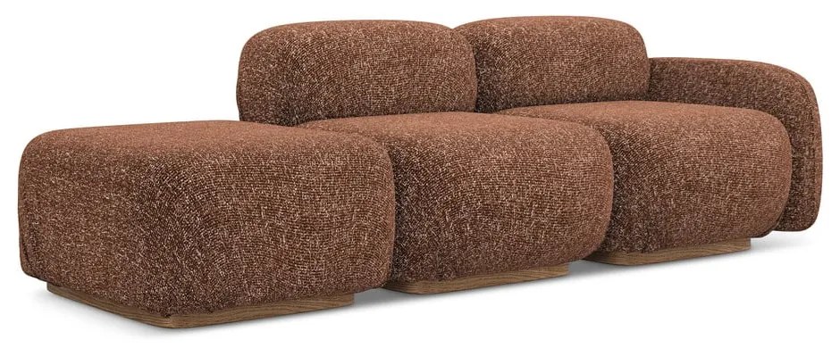 Оранжев/кафяв модулна лежанка (десен ъгъл) Ailani – Makamii