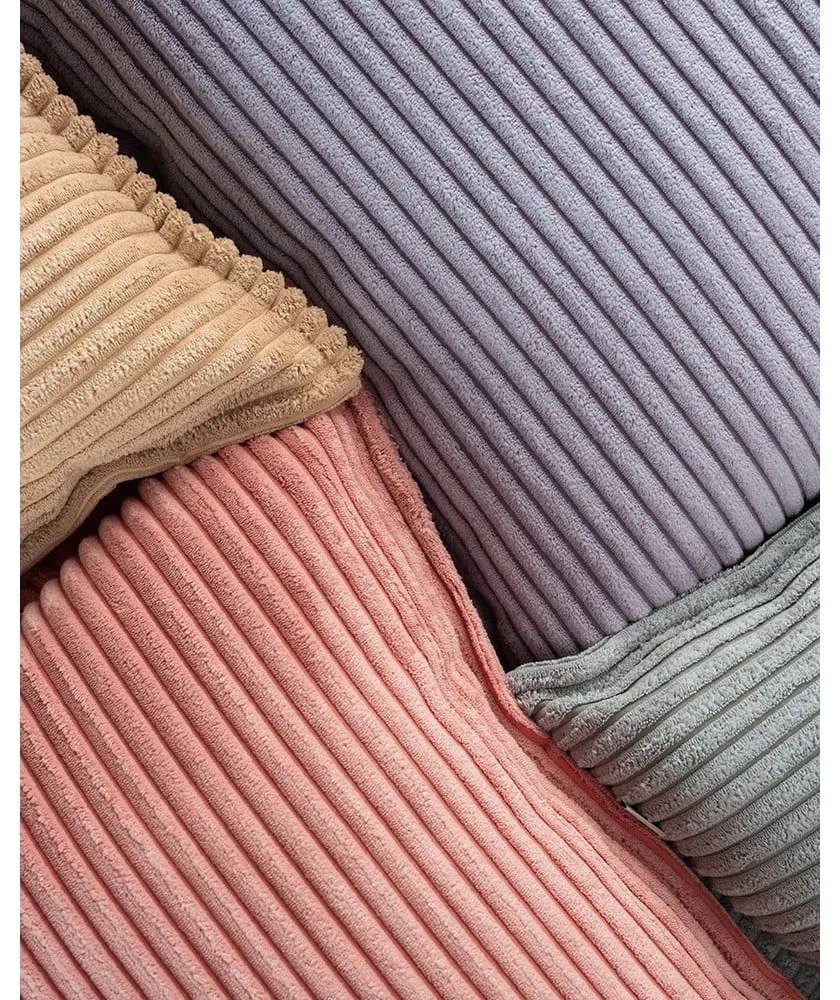 Светлокафява детска възглавница за диван от рипсено кадифе Block – Wigiwama