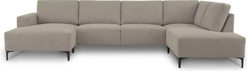 Светлокафяв шенилов ъглов диван (десен ъгъл/U форма) Fabian – Scandic