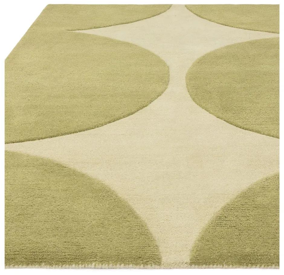 Зелен ръчно изработен вълнен килим 200x290 cm Canvas – Asiatic Carpets