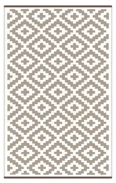 Béžovo-bílý oboustranný koberec vhodný i do exteriéru Green Decore Nirvana, 120 x 180 cm