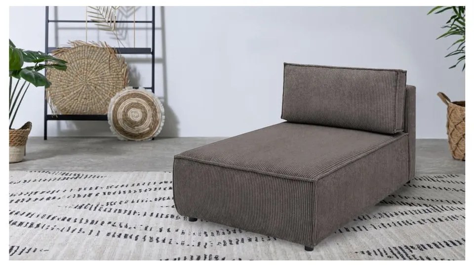 Светлокафяв променлив модулен диван от велур Nihad modular - Bobochic Paris