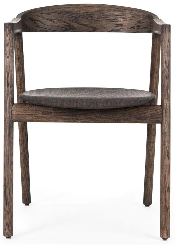 Кафяв дъбов трапезен стол Muna - Gazzda