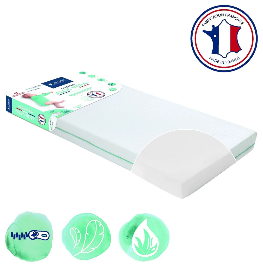 Candide - Матрак Алое Вера със свалящо се покритие за легло 60x120x10см